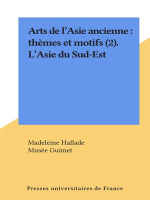 cover image of Arts de l'Asie ancienne